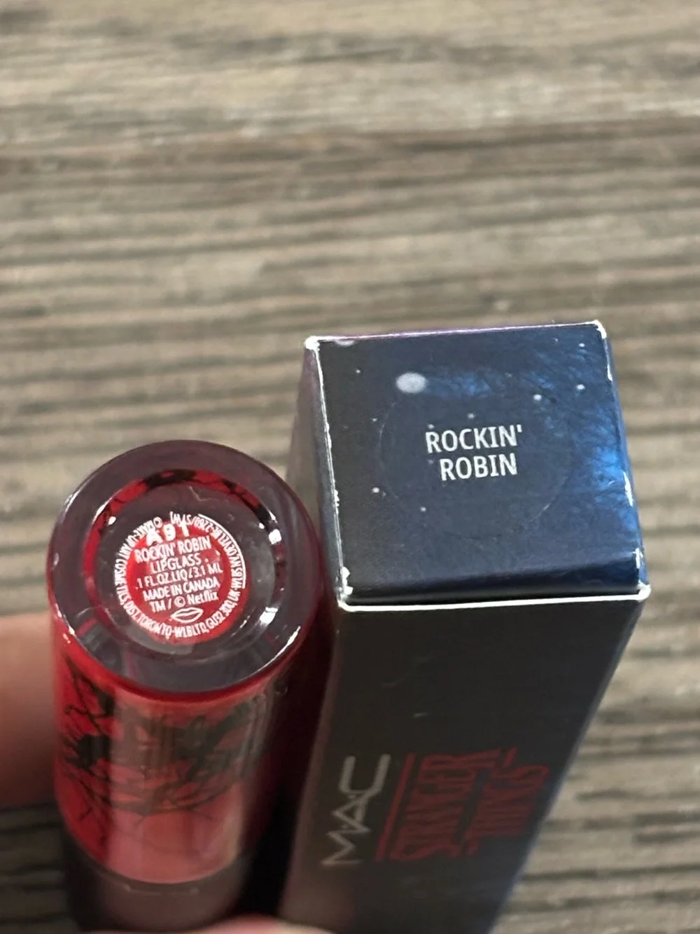 MAC x Stranger Things Rockin’ Robin Red Lipgloss